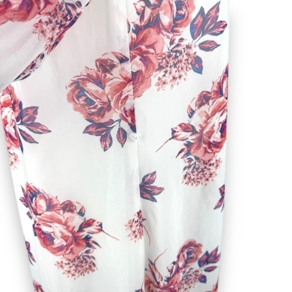 Floral Off the Shoulder Dress Womens Size Large Cottage Romantic Fairy Flowy - Picture 10 of 12